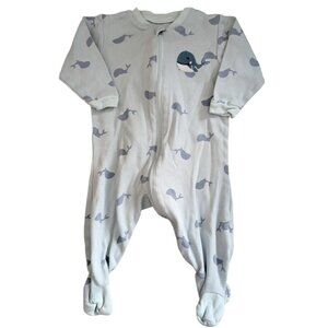 Tuffy Blue Whale Embroidered Sleeper 3m